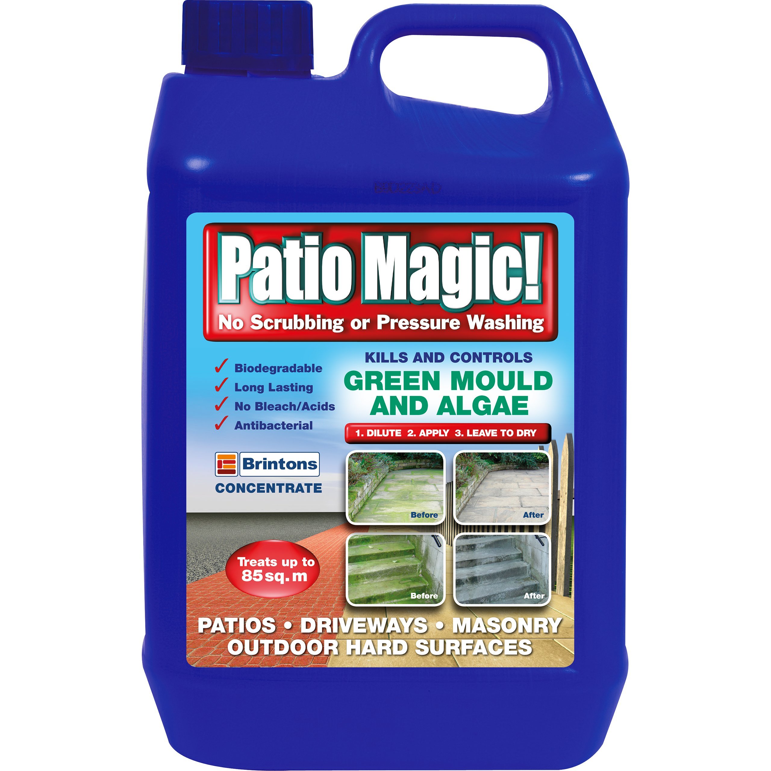 Patio Magic! 2.5 Litres Liquid Concentrate Mould, Algae and Moss Killer